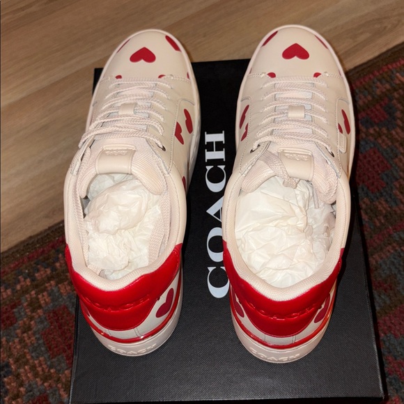 New authentic Coach Valentines sneakers, size 10B. - Picture 2 of 5